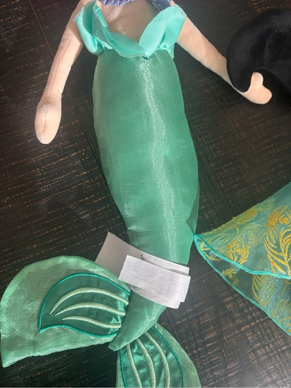 Disney Plush Ariel Mermaid (Green) & Jasmine Doll (Teal)